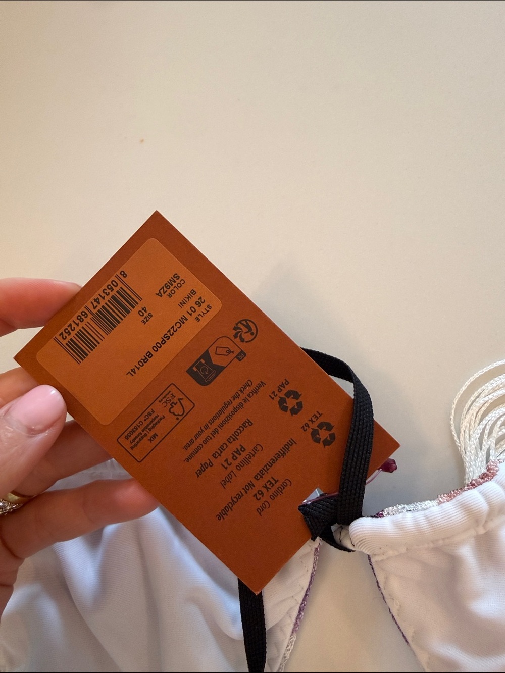Missoni top Striped Triangle Bikini Top in Multicolor - Picture 4 of 4